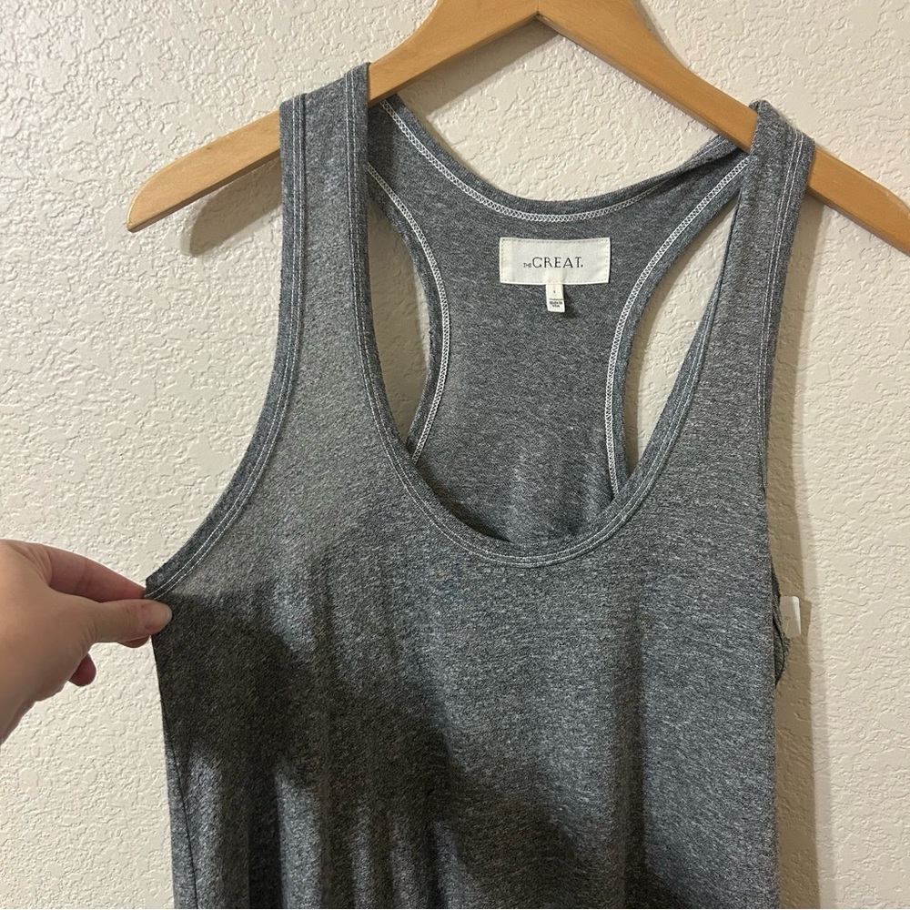 THE GREAT. Swing Tank Dress in Gray - Size 1 or Small - Picture 3 of 7
